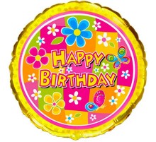 Коло Happy Birthday Квіти