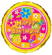 Коло Happy Birthday Квіти