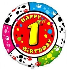 Коло Happy Birthday цифра 1