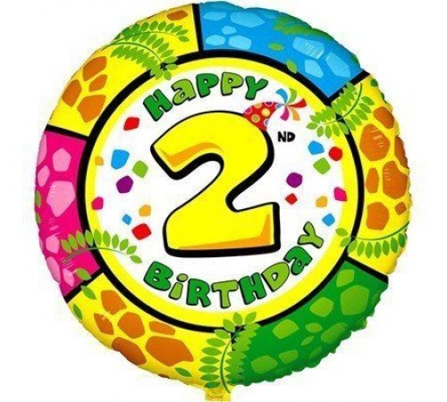 Коло Happy Birthday цифра 2 Коло Happy Birthday цифра 2