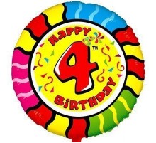 Коло Happy Birthday цифра 4