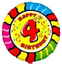 Коло Happy Birthday цифра 4