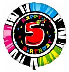 Коло Happy Birthday цифра 5