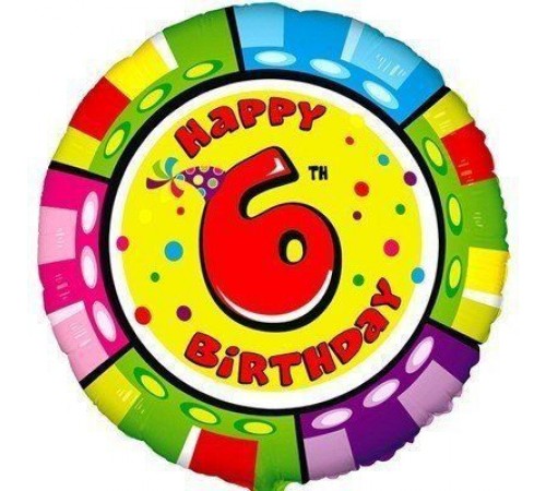 Коло Happy Birthday цифра 6 Коло Happy Birthday цифра 6
