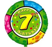 Коло Happy Birthday цифра 7