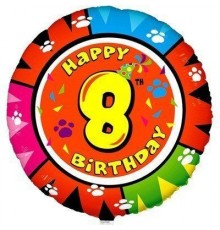 Коло Happy Birthday цифра 8