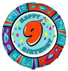 Коло Happy Birthday цифра 9
