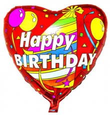 Серце Happy Birthday Ковпак із кулями