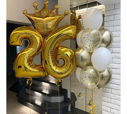 Набір кульок На 26 років для дівчини Набір кульок На 26 років для дівчини