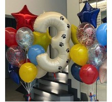 Набір різнокольорових кульок На 3 роки