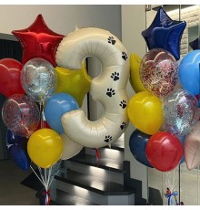 Набір різнокольорових кульок На 3 роки