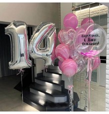 Набір кульок На 14 років для дівчинки