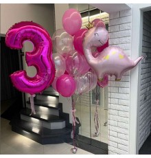 Набір кульок На 3 роки для дівчинки
