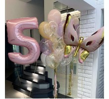Набір кульок На 5 років для дівчинки
