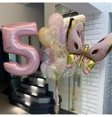 Набір кульок На 5 років для дівчинки