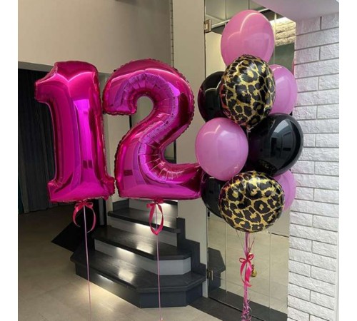 Набір кульок На 12 років для дівчинки Набір кульок На 12 років для дівчинки