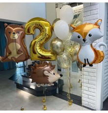Набір золотих кульок На 2 роки для дитини