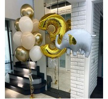 Набір кульок На 3 роки зі слоником