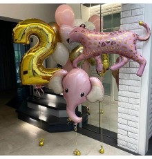 Набір кульок На 2 роки з леопардом