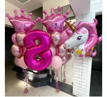 Набір кульок На 8 років з коронами