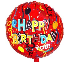 Коло Happy Birthday Коло Кулі та Серпантин