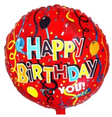 Коло Happy Birthday Коло Кулі та Серпантин