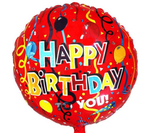 Коло Happy Birthday Коло Кулі та Серпантин Коло Happy Birthday Коло Кулі та Серпантин