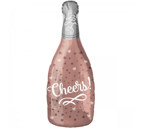 Кулька Пляшка Cheers рожеве золото Кулька Пляшка Cheers рожеве золото