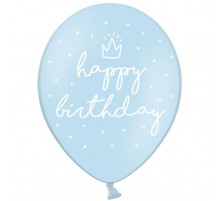 Куля Happy Birthday Пастель блакитний