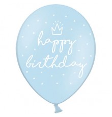 Куля Happy Birthday Пастель блакитний