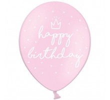 Куля Happy Birthday Пастель рожевий