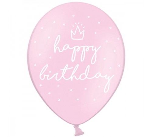 Куля Happy Birthday Пастель рожевий Куля Happy Birthday Пастель рожевий