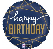 Коло Happy Birthday геометричні візерунки