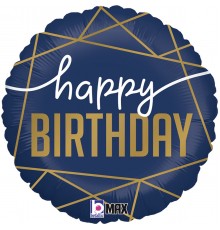 Коло Happy Birthday геометричні візерунки