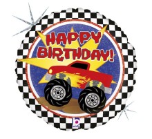 Круг Happy Birthday машина монстр