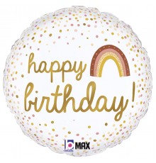 Коло Happy Birthday конфетті веселка