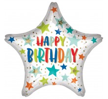 Зірка Happy Birthday біла