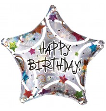 Зірка Happy Birthday зірки різнокольорові