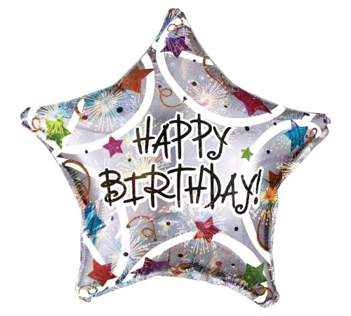 Зірка Happy Birthday зірки різнокольорові Зірка Happy Birthday зірки різнокольорові