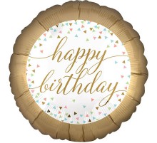 Коло Happy Birthday пастель конфетті