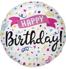 Коло Happy Birthday серпантин
