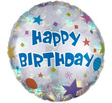 Коло Happy Birthday кулі та зірки