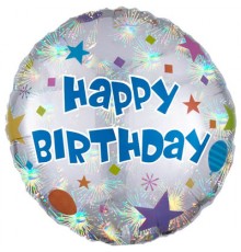 Коло Happy Birthday кулі та зірки