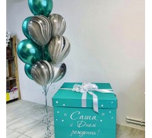 Коробка з кульками Агати чорні