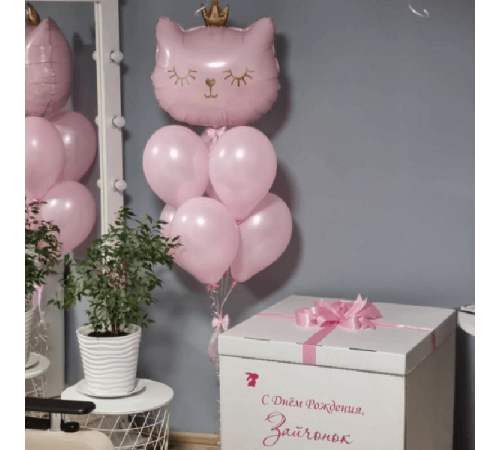 Коробка з кульками Кішка з короною Коробка з кульками Кішка з короною