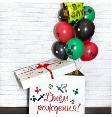 Коробка з кульками Майнкрафт білого кольору