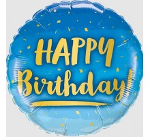 Кулька Коло Happy Birthday на блакитному