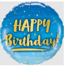 Кулька Коло Happy Birthday на блакитному
