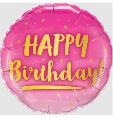 Кулька Коло Happy Birthday на рожевому