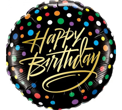 Кулька Коло Happy Birthday кружечки дрібні Кулька Коло Happy Birthday кружечки дрібні